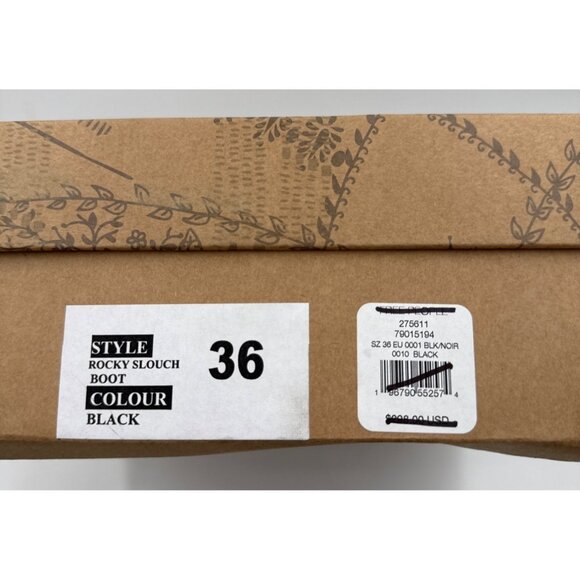 Free People Rocky Slouch Boots Leather Black Size 36 5.5 - Picture 10 of 10